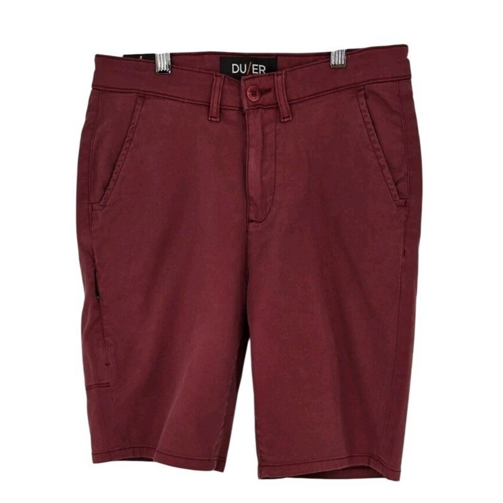 DU/ER Live Lite Performance Stretch Shorts Burgundy Size‎ 28 NWT